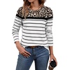 WIHOLL Long Sleeve Shirts for Women Leopard Tops Fall Fashion Outfits 2026