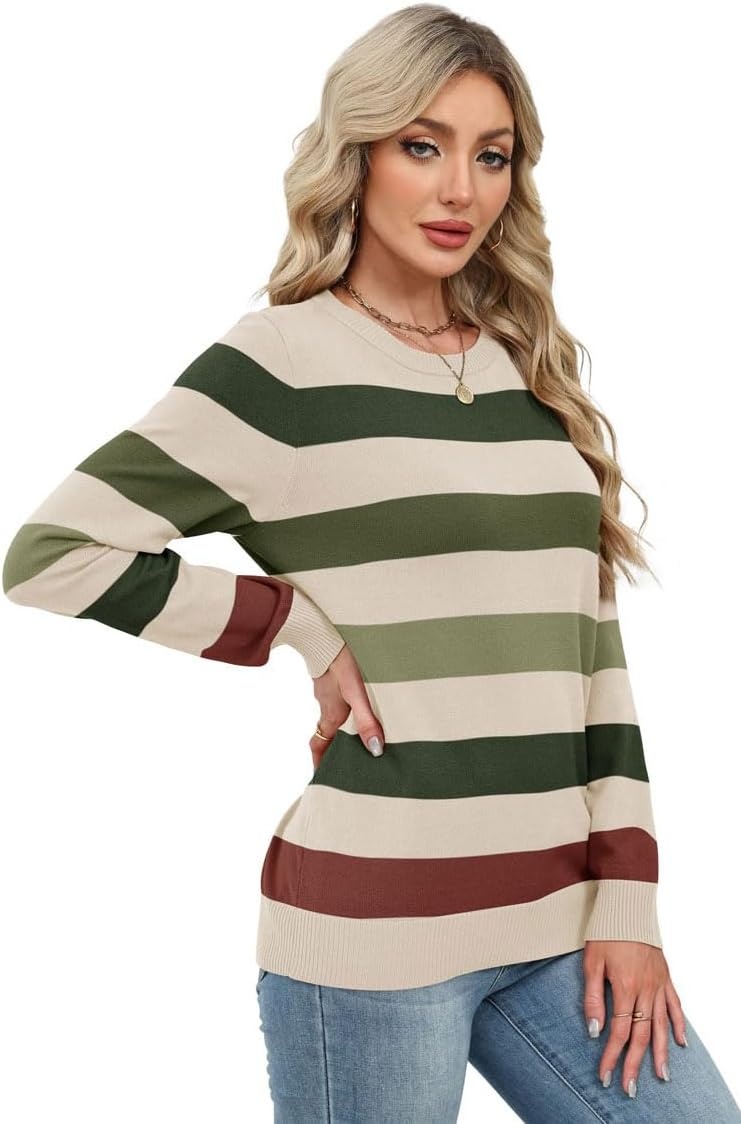 image:imageWIHOLL Sweaters for Women Lightweight Fall Tops Pullover Long Sleeve ShirtsSforest Heritage