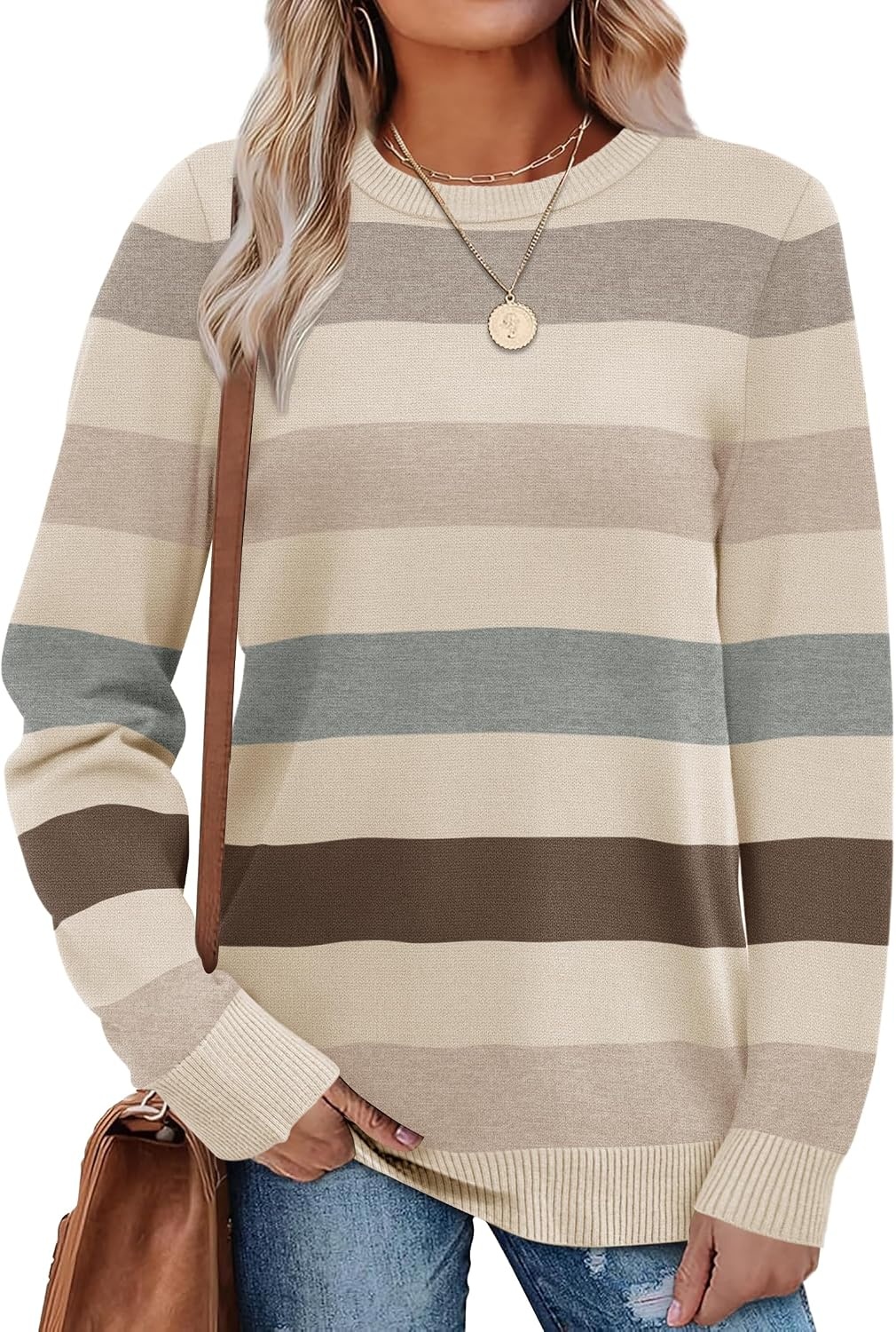 image:imageWIHOLL Sweaters for Women Lightweight Fall Tops Pullover Long Sleeve ShirtsSquiet Luxury