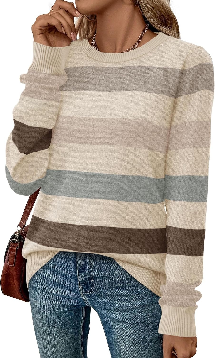image:imageWIHOLL Sweaters for Women Lightweight Fall Tops Pullover Long Sleeve ShirtsSquiet Luxury