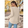 WIHOLL Long Sleeve Shirts for Women Boho Tops 2026 Fall Fashion Clothes(Apricot)
