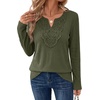 WIHOLL Long Sleeve Shirts for Women Boho Tops 2026 Fall Fashion Clothes(Green)