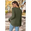 WIHOLL Long Sleeve Shirts for Women Boho Tops 2026 Fall Fashion Clothes(Green)