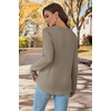 WIHOLL Long Sleeve Shirts for Women Boho Tops 2026 Fall Fashion Clothes(Khaki)