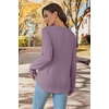 WIHOLL Long Sleeve Shirts for Women Boho Tops 2026 Fall Fashion Clothes(Purple)