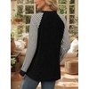 WIHOLL Long Sleeve Shirts for Women Lightweight Sweaters Fall Outfits 2026 Color Block Winter Clothing Dressy Casual Soft(Black White)