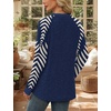 WIHOLL Long Sleeve Shirts for Women Lightweight Sweaters Fall Outfits 2026 Color Block Winter Clothing Dressy Casual Soft(Blue Apricot)