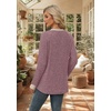 WIHOLL Long Sleeve Shirts for Women Lightweight Sweaters Fall Outfits 2026 Color Block Winter Clothing Dressy Casual Soft(Mauve)