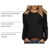 WIHOLL Long Sleeve Shirts for Women Waffle Knit Trendy Fall Fashion 2026 Dressy Casual Blouses Teacher Outfits(Black)