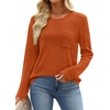 WIHOLL Long Sleeve Shirts for Women Waffle Knit Trendy Fall Fashion 2026 Dressy Casual Blouses Teacher Outfits(Caramel)