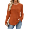 WIHOLL Long Sleeve Shirts for Women Waffle Knit Trendy Fall Fashion 2026 Dressy Casual Blouses Teacher Outfits(Caramel)
