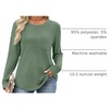 WIHOLL Long Sleeve Shirts for Women Waffle Knit Trendy Fall Fashion 2026 Dressy Casual Blouses Teacher Outfits(Green)