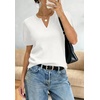 WIHOLL Short Sleeve Sweater Tops 2026 Spring Summer Trendy Knit Business Casual Essential V Neck Sweaters(01 – White)