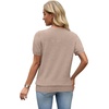 WIHOLL Short Sleeve Sweater Tops 2026 Spring Summer Trendy Knit Business Casual Essential V Neck Sweaters(02 – Brown)
