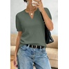 WIHOLL Short Sleeve Sweater Tops 2026 Spring Summer Trendy Knit Business Casual Essential V Neck Sweaters(02 – Green)