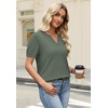 WIHOLL Short Sleeve Sweater Tops 2026 Spring Summer Trendy Knit Business Casual Essential V Neck Sweaters(02 – Green)