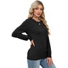 WIHOLL Sweaters for Women Lightweight Fall Tops Pullover Long Sleeve Shirts(Black)