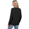 WIHOLL Sweaters for Women Lightweight Fall Tops Pullover Long Sleeve Shirts(Black)