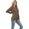 WIHOLL Sweaters for Women Lightweight Fall Tops Pullover Long Sleeve Shirts(Brown)