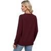 WIHOLL Sweaters for Women Lightweight Fall Tops Pullover Long Sleeve Shirts(Burgundy)