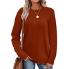WIHOLL Sweaters for Women Lightweight Fall Tops Pullover Long Sleeve Shirts(Caramel)