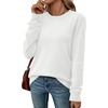 WIHOLL Sweaters for Women Lightweight Fall Tops Pullover Long Sleeve Shirts(Cream White)