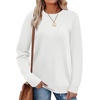 WIHOLL Sweaters for Women Lightweight Fall Tops Pullover Long Sleeve Shirts(Cream White)