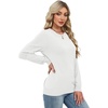 WIHOLL Sweaters for Women Lightweight Fall Tops Pullover Long Sleeve Shirts(Cream White)