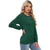 WIHOLL Sweaters for Women Lightweight Fall Tops Pullover Long Sleeve Shirts(Dark Green)