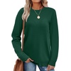 WIHOLL Sweaters for Women Lightweight Fall Tops Pullover Long Sleeve Shirts(Dark Green)