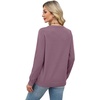 WIHOLL Sweaters for Women Lightweight Fall Tops Pullover Long Sleeve Shirts(Grey Purple)