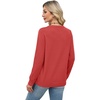 WIHOLL Sweaters for Women Lightweight Fall Tops Pullover Long Sleeve Shirts(Red)
