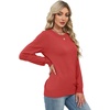 WIHOLL Sweaters for Women Lightweight Fall Tops Pullover Long Sleeve Shirts(Red)