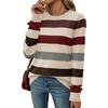 WIHOLL Sweaters for Women Lightweight Fall Tops Pullover Long Sleeve Shirts(S-chocolate Cherry)