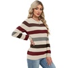 WIHOLL Sweaters for Women Lightweight Fall Tops Pullover Long Sleeve Shirts(S-chocolate Cherry)
