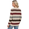WIHOLL Sweaters for Women Lightweight Fall Tops Pullover Long Sleeve Shirts(S-chocolate Cherry)