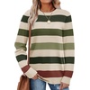 WIHOLL Sweaters for Women Lightweight Fall Tops Pullover Long Sleeve Shirts(S-forest Heritage)