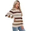 WIHOLL Sweaters for Women Lightweight Fall Tops Pullover Long Sleeve Shirts(S-mocha Mousse)