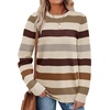 WIHOLL Sweaters for Women Lightweight Fall Tops Pullover Long Sleeve Shirts(S-mocha Mousse)