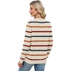 WIHOLL Sweaters for Women Lightweight Fall Tops Pullover Long Sleeve Shirts(S-rainbow Striped)