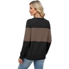 WIHOLL Sweaters for Women Lightweight Fall Tops Pullover Long Sleeve Shirts(T-black+chocolate Brown)