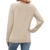 WIHOLL Sweaters for Women V Neck Casual Knit Long Sleeve Tops Lightweight Pullover Clothes Fall Fashion Outfits 2026(Apricot)