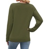 WIHOLL Sweaters for Women V Neck Casual Knit Long Sleeve Tops Lightweight Pullover Clothes Fall Fashion Outfits 2026(Army Green)