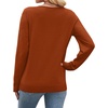 WIHOLL Sweaters for Women V Neck Casual Knit Long Sleeve Tops Lightweight Pullover Clothes Fall Fashion Outfits 2026(Caramel)