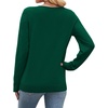 WIHOLL Sweaters for Women V Neck Casual Knit Long Sleeve Tops Lightweight Pullover Clothes Fall Fashion Outfits 2026(Green)