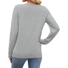 WIHOLL Sweaters for Women V Neck Casual Knit Long Sleeve Tops Lightweight Pullover Clothes Fall Fashion Outfits 2026(Grey)