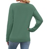 WIHOLL Sweaters for Women V Neck Casual Knit Long Sleeve Tops Lightweight Pullover Clothes Fall Fashion Outfits 2026(Grey Green)