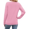 WIHOLL Sweaters for Women V Neck Casual Knit Long Sleeve Tops Lightweight Pullover Clothes Fall Fashion Outfits 2026(Pink)