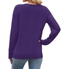 WIHOLL Sweaters for Women V Neck Casual Knit Long Sleeve Tops Lightweight Pullover Clothes Fall Fashion Outfits 2026(Purple)