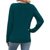WIHOLL Sweaters for Women V Neck Casual Knit Long Sleeve Tops Lightweight Pullover Clothes Fall Fashion Outfits 2026(Teal)